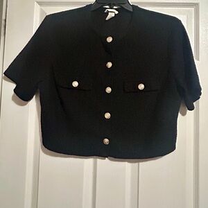 H&M Dark Top with Buttons